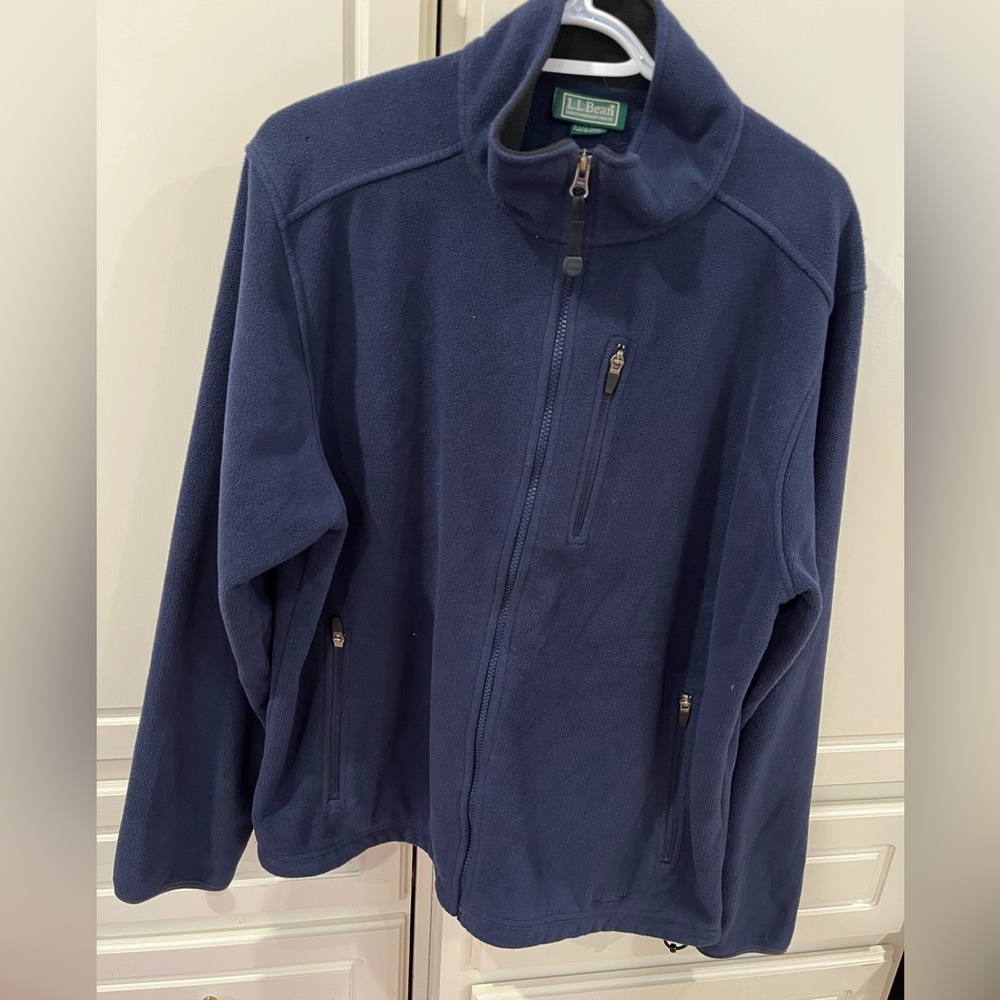 Vintage L.L.Bean Full-Zip Fleece Jacket - Blue - Medium